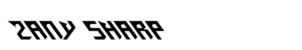 Zany Sharp font preview
